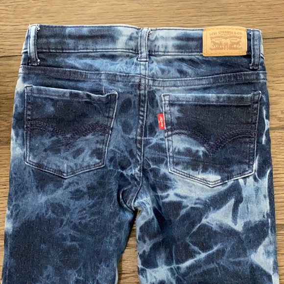Pair of Levi 710 super skinny tye dye jeans girls - Picture 7 of 8